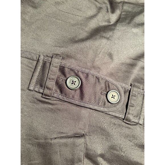 Armani Exchange Womens Black Hooded Jacket Button Details M Dolphin Hem Classic - Picture 10 of 11